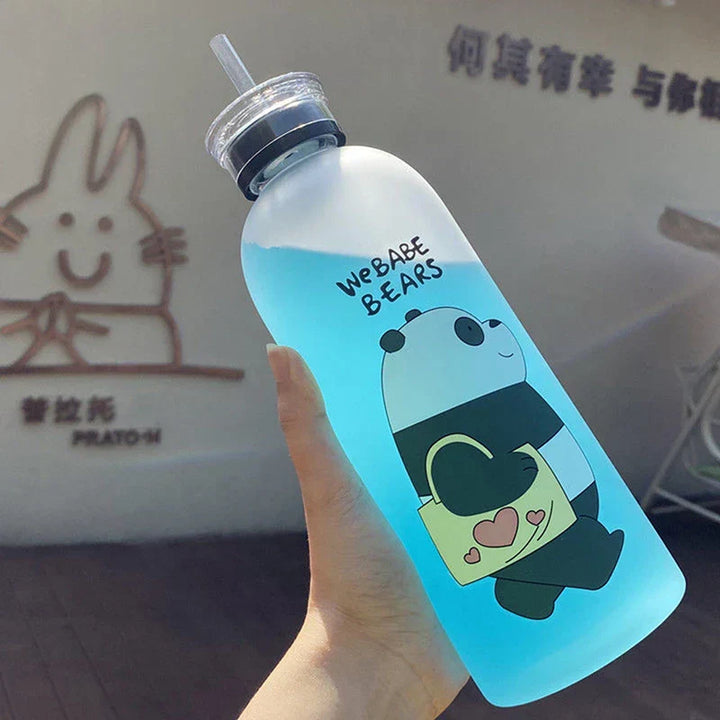 1000ml Cute Cartoon Drinkware Panda bottle
