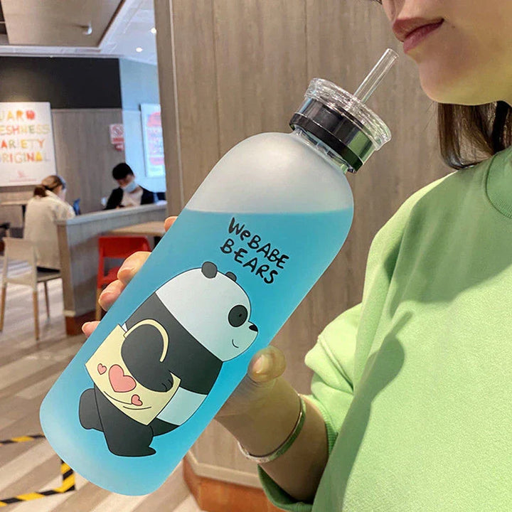 1000ml Cute Cartoon Drinkware Panda bottle